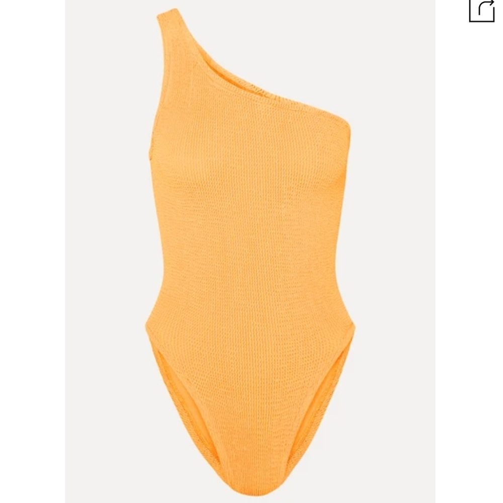Hunza G Nancy one shoulder swimsuit orange